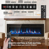 60 inch Electric Fireplace in-Wall Recessed 2026 Upgrade Wall Mounted Fireplace with Remote Control
