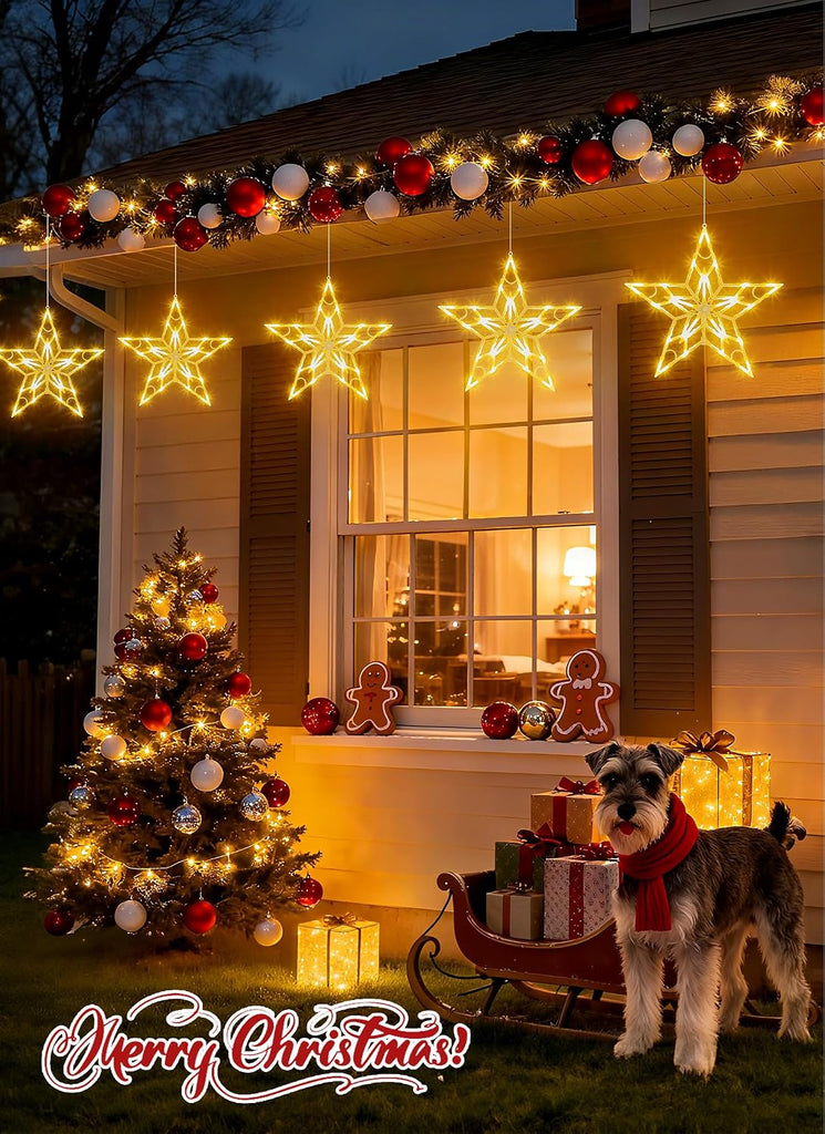 Pathway Lights Outdoor Christmas Decorations, Set of 10 Large Waterproof Stake Decorative Light for Outside Sidewalk