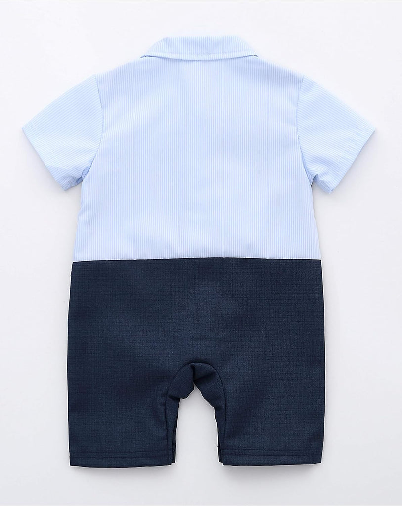 Baby Boy Gentleman White Shirt Waistcoat Bowtie Tuxedo Onesie Jumpsuit Overall Romper