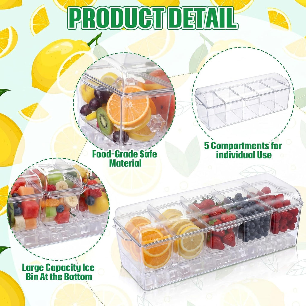 Lemonade Stand Supplies Lemonade Bar Supplies Include 2 Lemon Glass Drink Dispenser, 1 Transparent Storage Box - Set of 9