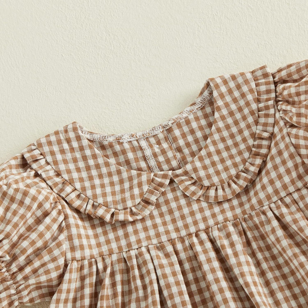 Toddler Girl Dresses Bubble Short Sleeve Dress Baby Summer Clothes