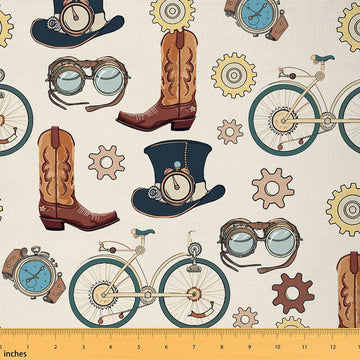 Steampunk Abstract Steam Fabric by The Yard 1 Yard Soft