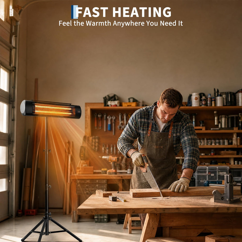 Infrared Patio Heater, Freestanding Outdoor Heater with Tripod