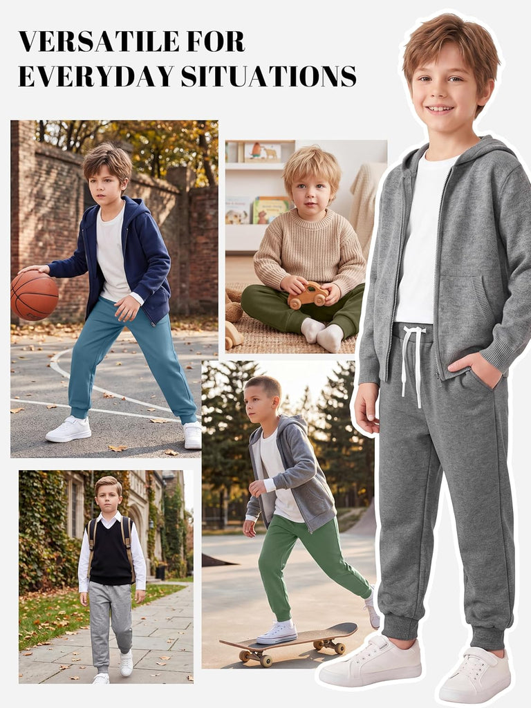 5 Pack Boys Sweatpants Toddler Athletic Joggers Kids Cotton Pants