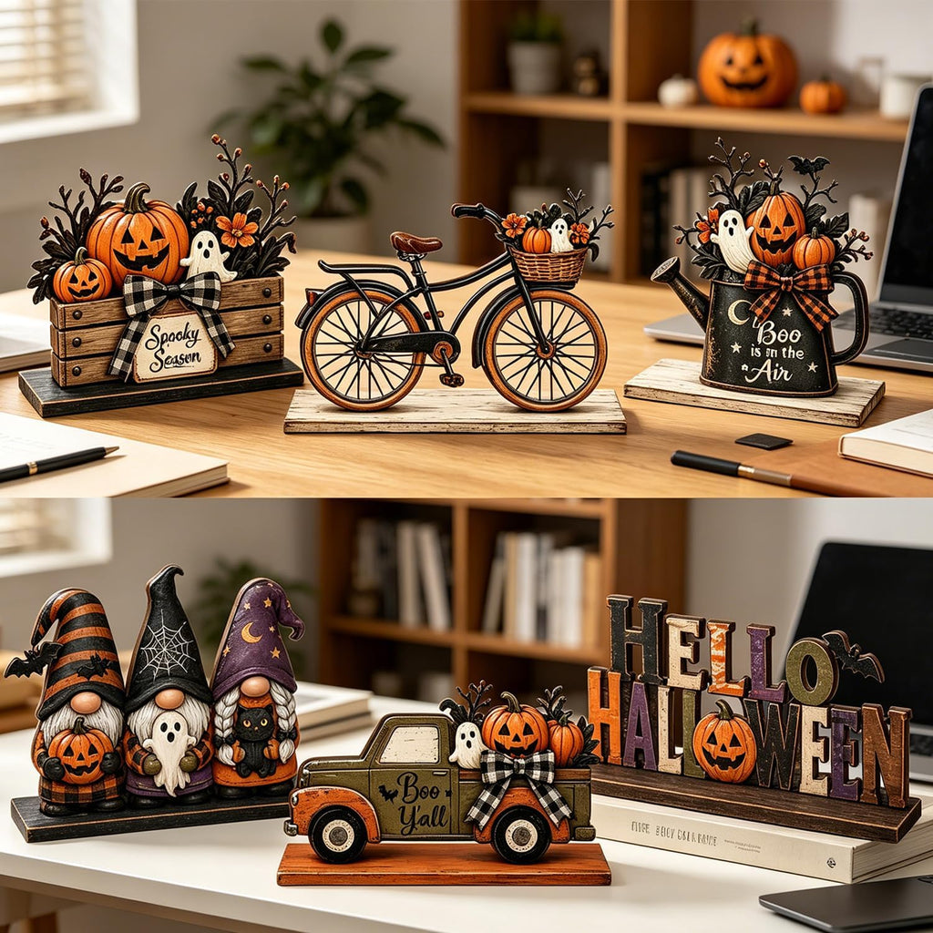 Halloween Decor Indoor, Halloween Table Decorations Indoor - Set of 6