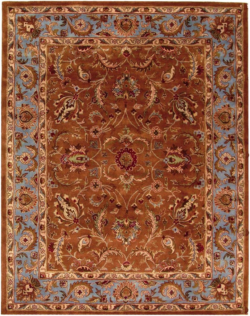 Heritage Area Rug - 9' x 12', Brown & Blue, Handmade Traditional Oriental Wool