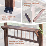 13' x 6.5' Wooden Grill Gazebo Metal Roof, Bulbs, Bar Counte - Image 4