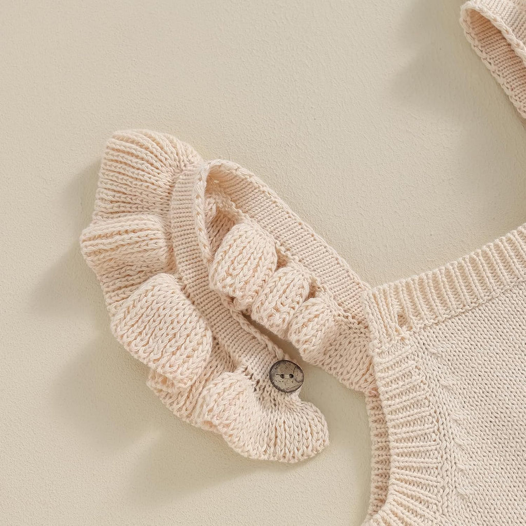 Girl Summer Sleeveless Knit Sweater Romper