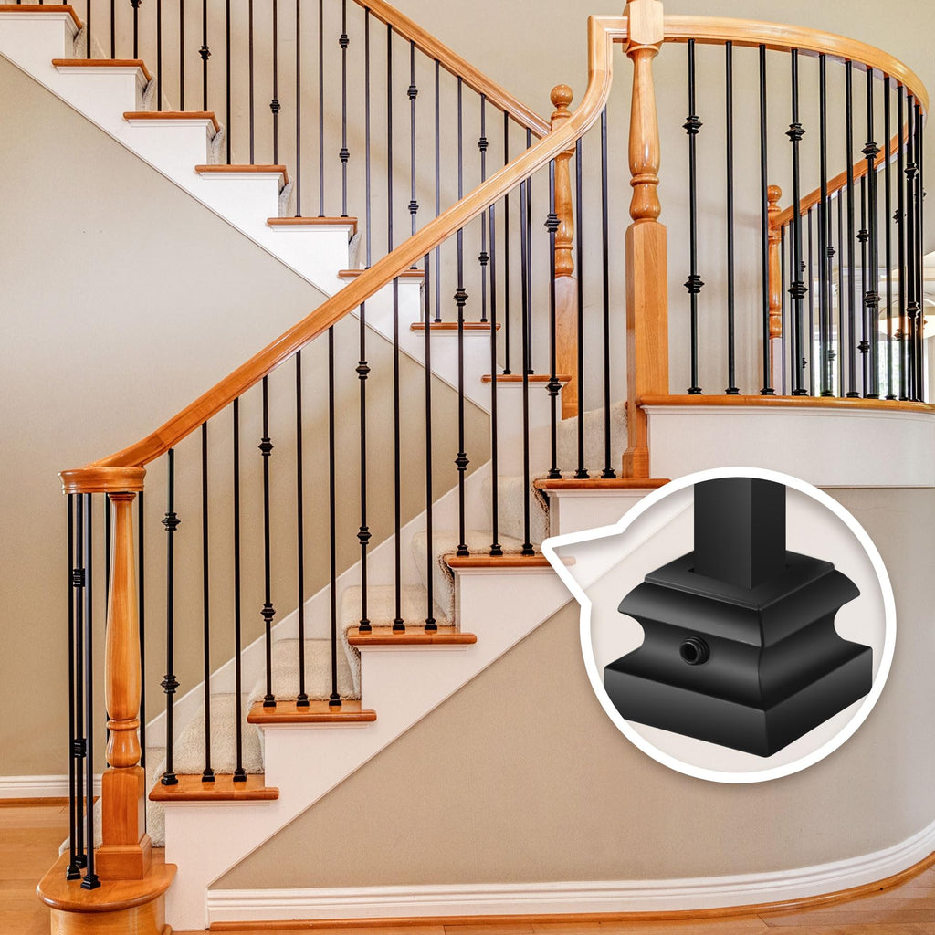 100-Pack Baluster Shoes, Aluminum Flat Shoes with Screws