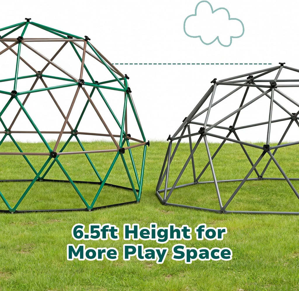 6.5 FT Tall Climbing Dome for Kids 8-12 Backyard Outdoor | ASTM-certified Large Jungle Gym for Older Kids, 950lbs