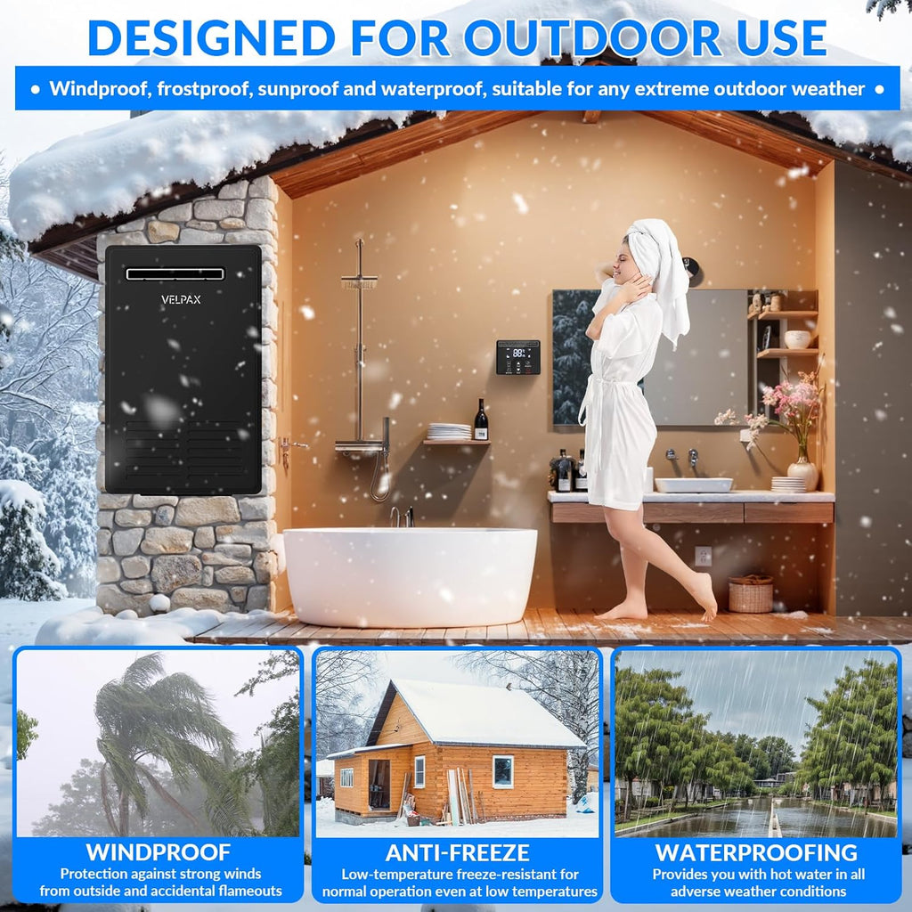 Propane Tankless Water Heater Outdoor, 5.26GPM 20L Outdoor