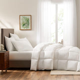 Down Illusion All Season Hypoallergenic Down Alternative Comforter with Corner Loops, Full/Queen, Wh