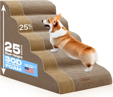 Extra Wide Dog Stairs for Large Dogs, 25" H Pet Steps for High Beds