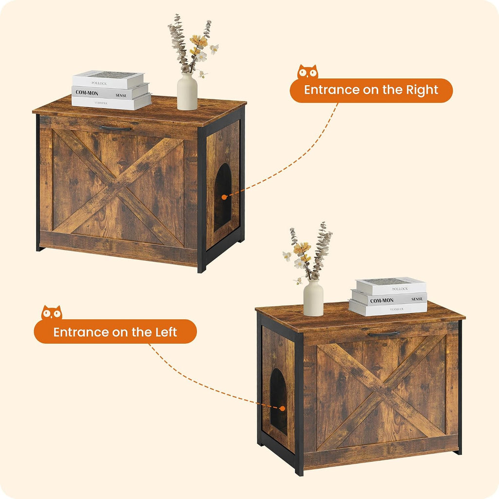 Cat Litter Box Enclosure, Hidden Litter Box Furniture, 27.6 Inches