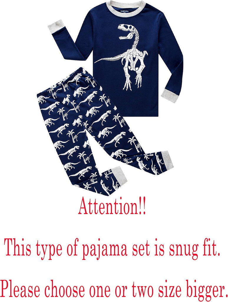 Kids & Toddler Boys Pajamas 2 Piece Pjs Set 100% Cotton Sleepwear