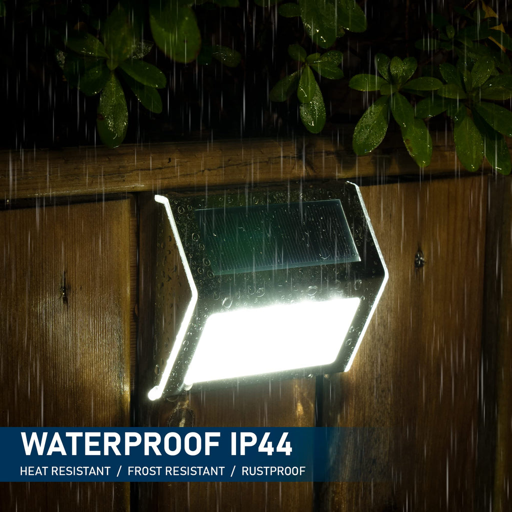 Solar Step Lights, 16 Pack, Waterproof 4 LEDs, Cold White