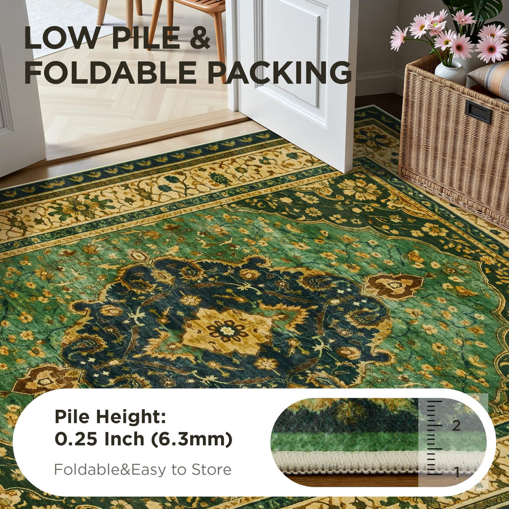 Dark Green Area Rug Oriental Rug