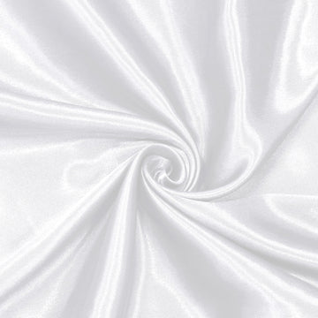 White Satin Fabric by The Yard, 1 Yard x 58 Inch