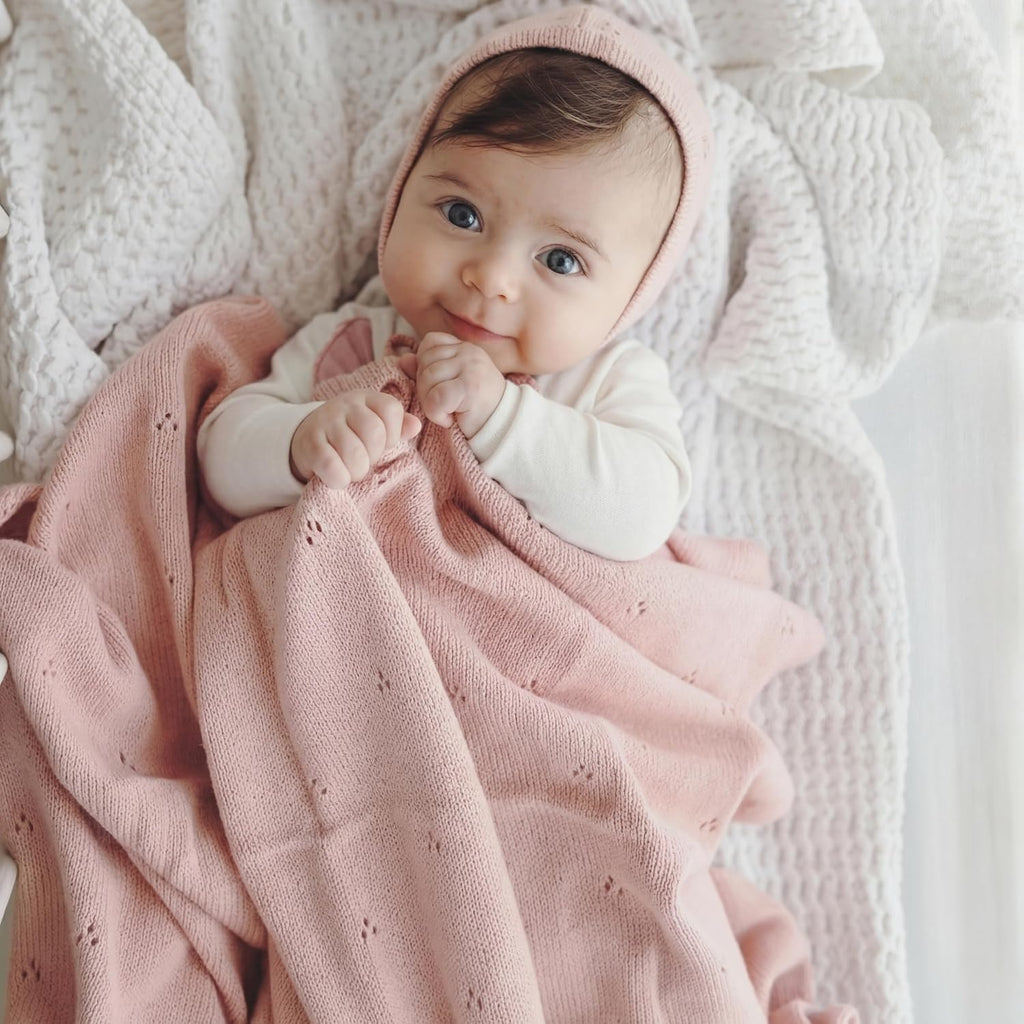 Baby Gift Set - Organic Cotton Newborn Blanket Essentials, Baby Gifts for Girls, Baby Gift Set, Baby Girl Shower