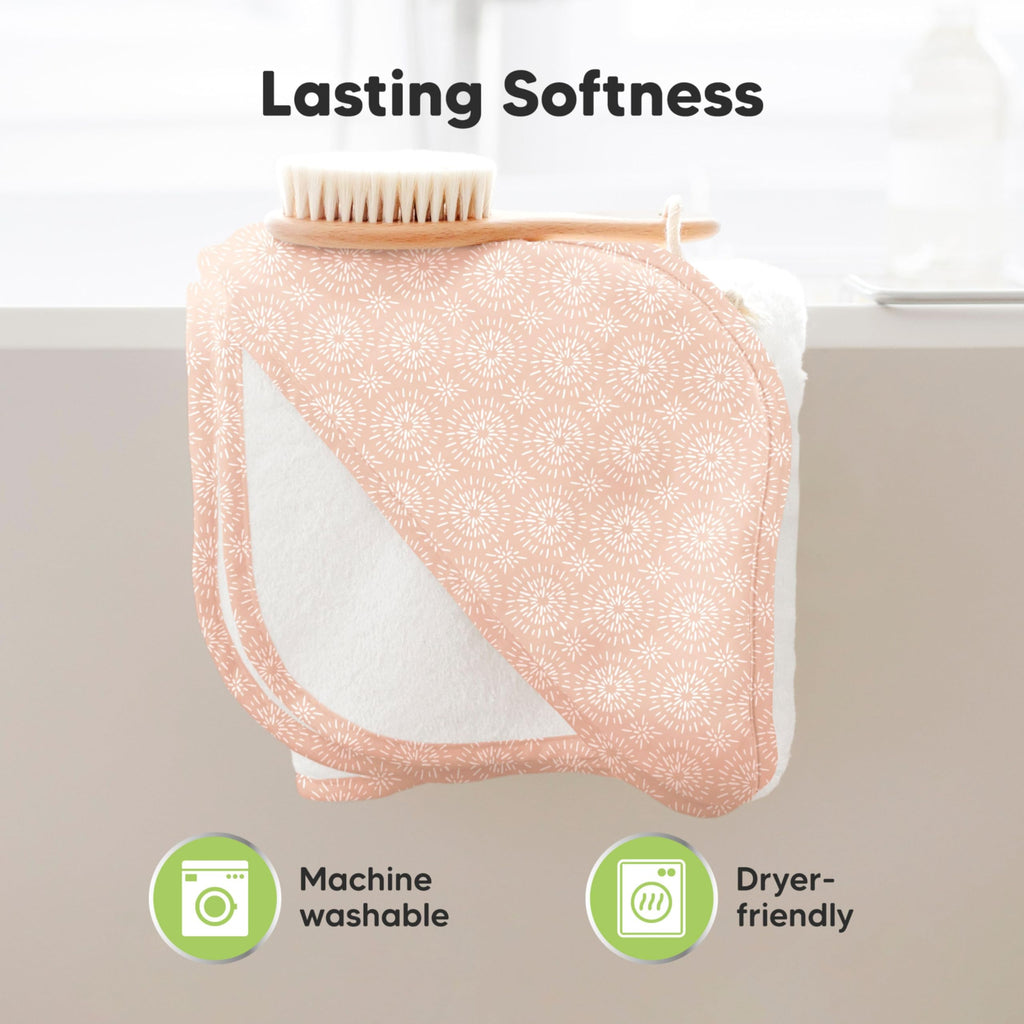 Hooded Baby Towel for Newborn, Baby Bath Towels (Crystal, 35x35)