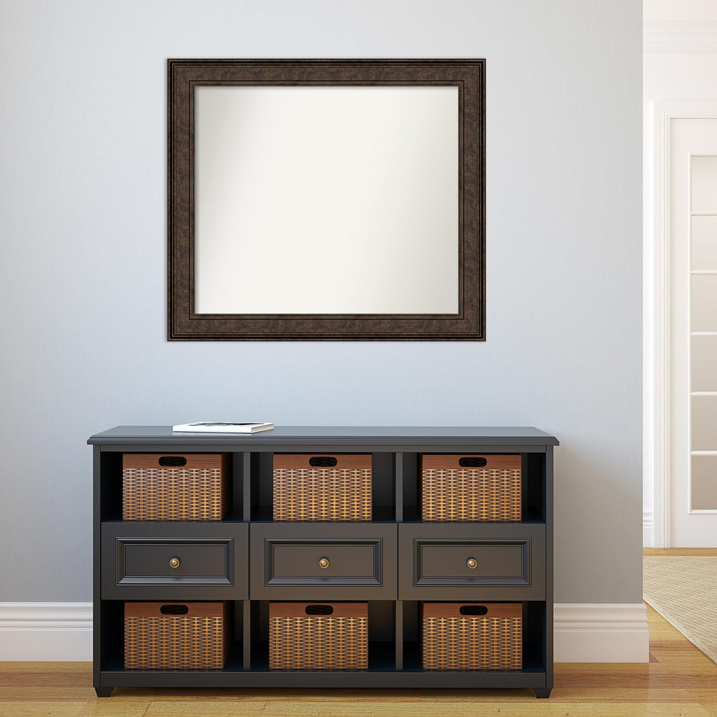 Bronze Wall & Bathroom Mirror for Over Sink, 32x36 Large Mirror