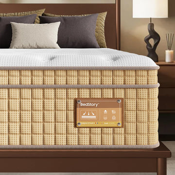 Firm Cal King Mattress 13 Inch, Deep Sleep Hybrid Mattresses in a Box, Zoned Lumbar Support for & Back Pain Relief