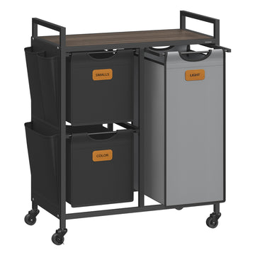 Laundry Hamper 3 Section, Laundry Sorter, 26.4 Gal. (100 L)