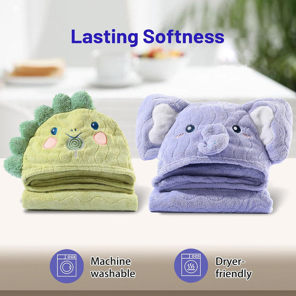 Toddler Towels Hooded Kids Bath Towel Unisex Toallas para Bebe Pack 27.5"X55" Thick Ultra Absorbent Soft Baby