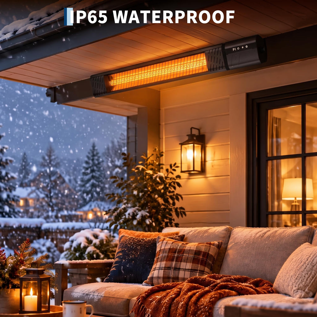 Wall Mounted Patio Heater Infrared, 1500W Outdoor Electric Heater