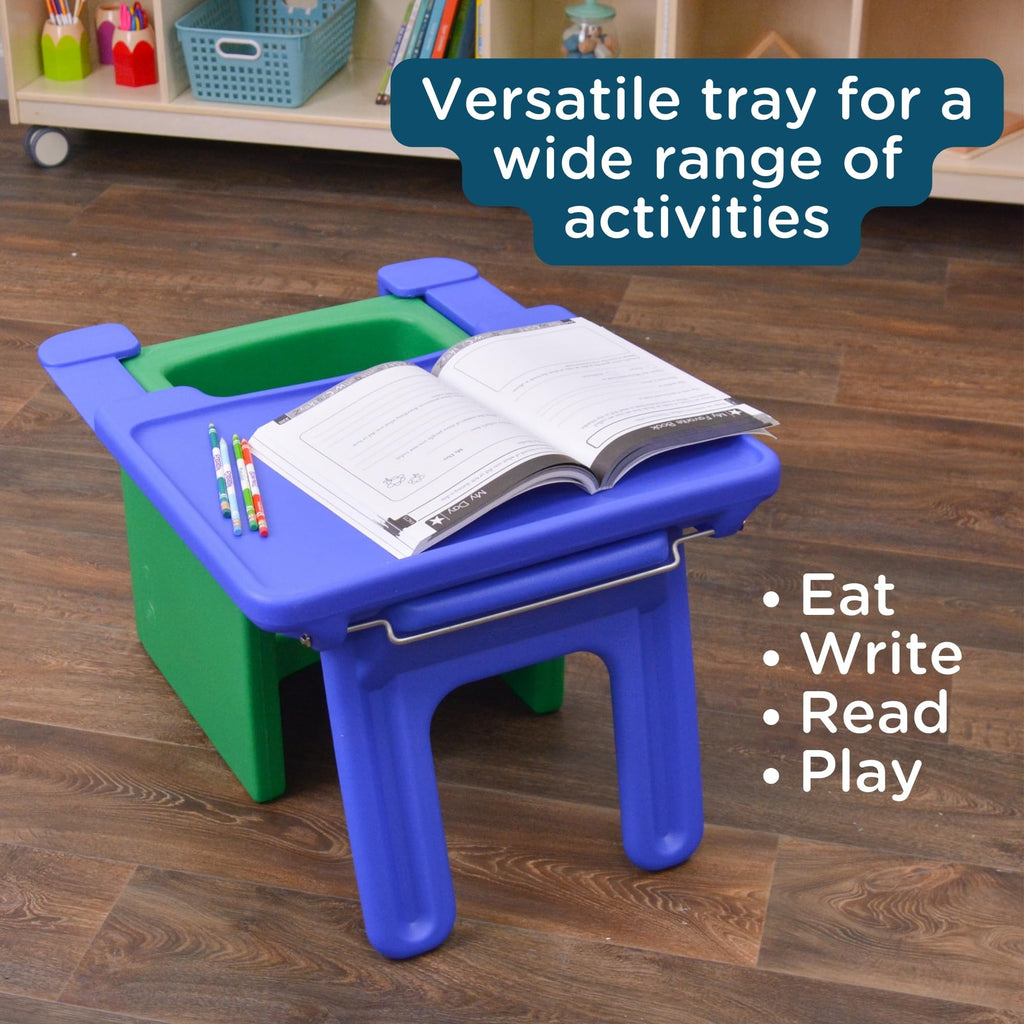 Edutray Desk Attachment for Cube Chairs for Kids, Blue