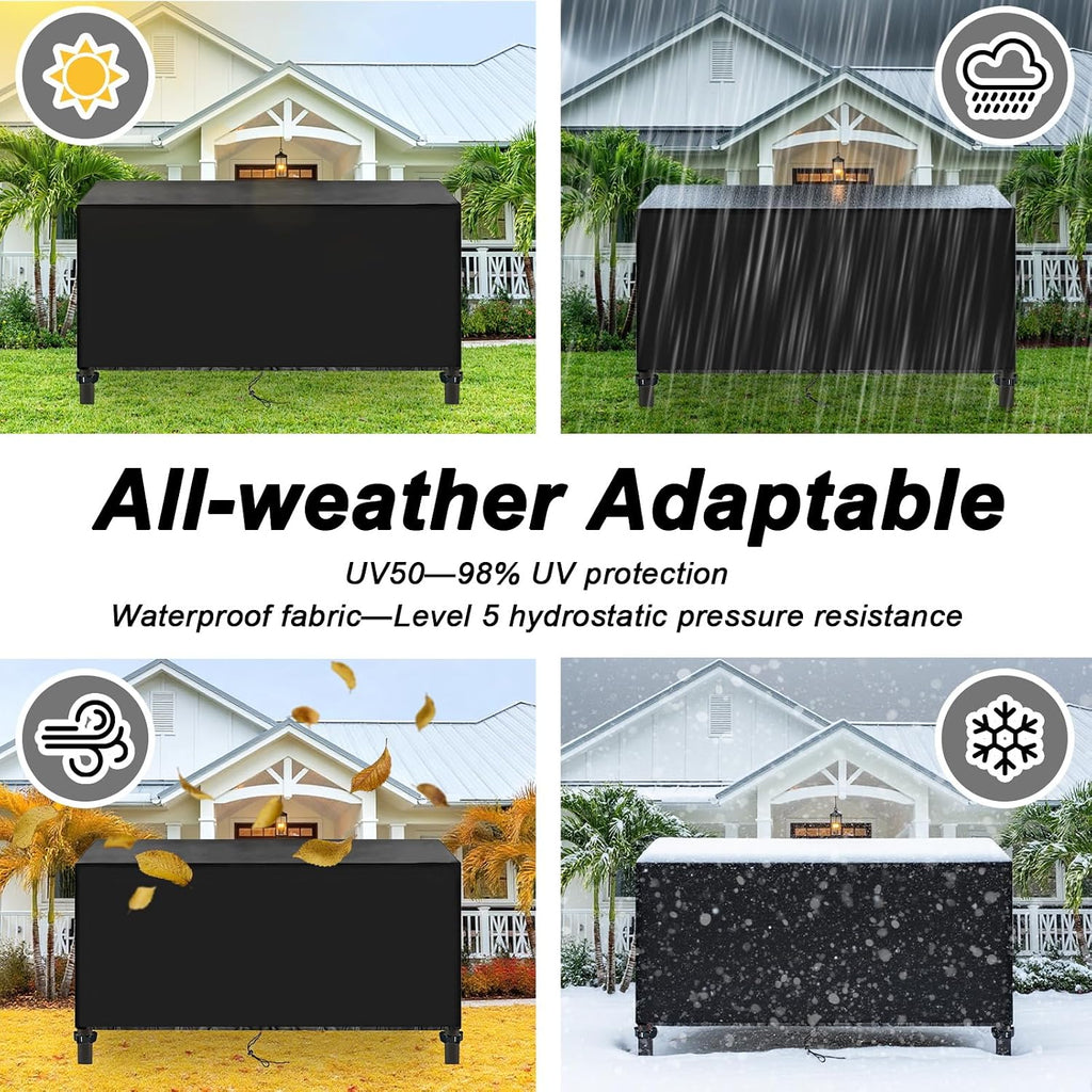 Outdoor Furniture Covers, Custom Size 108"(L) x 82"(W) x 28"(H) Rectangular Patio Table and Chair Waterproof Covers