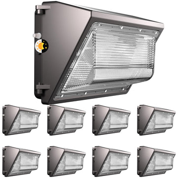 8 Pack 200W LED Wall Pack Lights, Wall Mount Outdoor Exterior Lighting - Dusk-to-Dawn, IP65 ETL