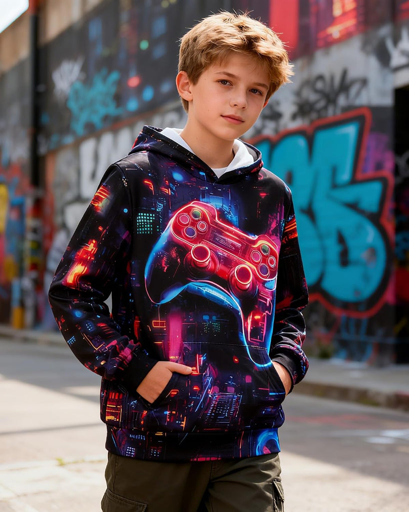 Boys Hoodie Kids 3D All Over Print Thin Pullover Sweatshirt