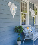 Outdoor Wall Lantern, Exterior Waterproof Wall Sconce Light Fixture, White Front Porch Light Wall Mount for Garage