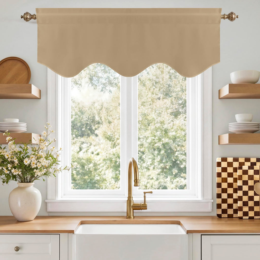 Valances Windows Elegant Scalloped Pole Pocket
