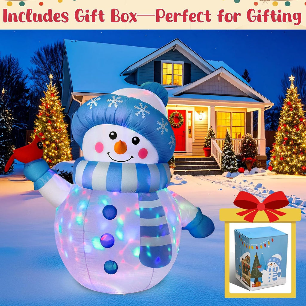 5FT Christmas Inflatable Outdoor Decoration, Inflatable Snowman Outdoor Christmas Blow up Yard Decorations with