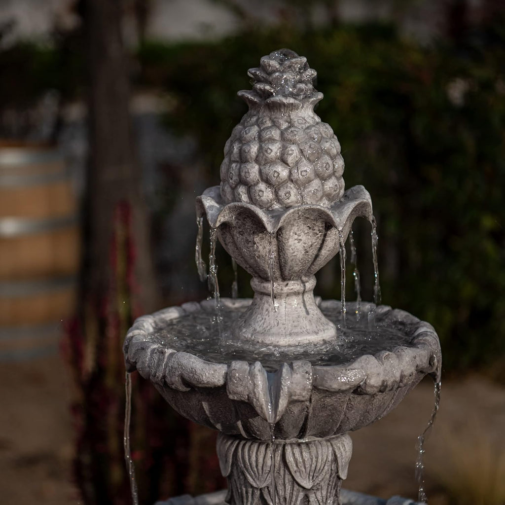 Outdoor Bird Bath Fountain 58.3" - 3-Tier Freestanding Water Fountain with Pump, Large Garden Patio Yard Décor