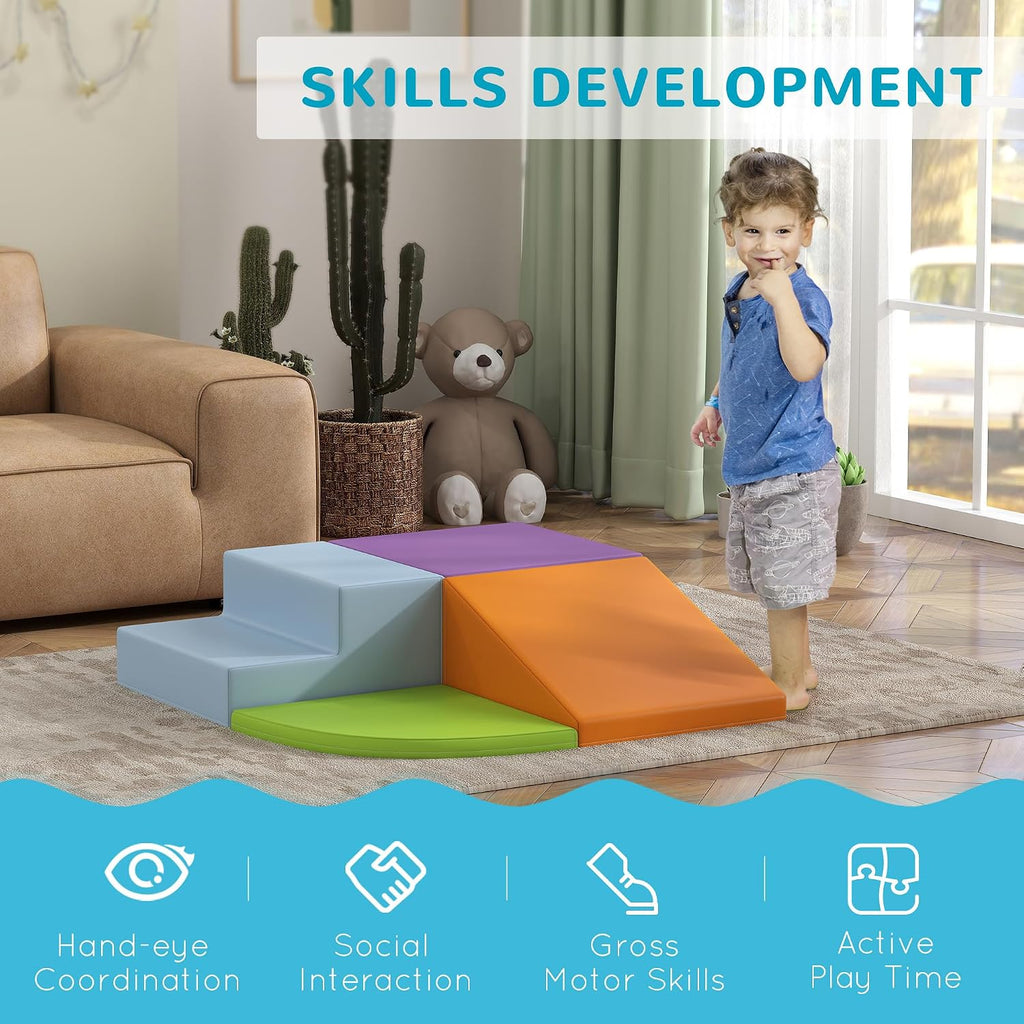 Foam Play Set Easy-to-Clean for Toddlers & Children 4 Piece Assorted