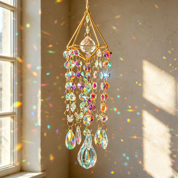Crystal Suncatcher for Windows Hanging Glass Wind Chimes Whimsical Decor