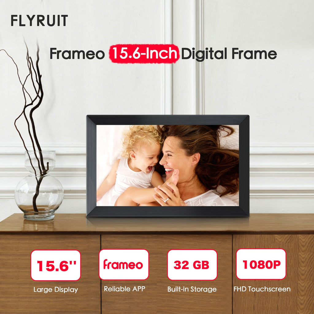 Frameo 15.6" Digital Picture Frame WiFi, Large Display Digital Photo Frame