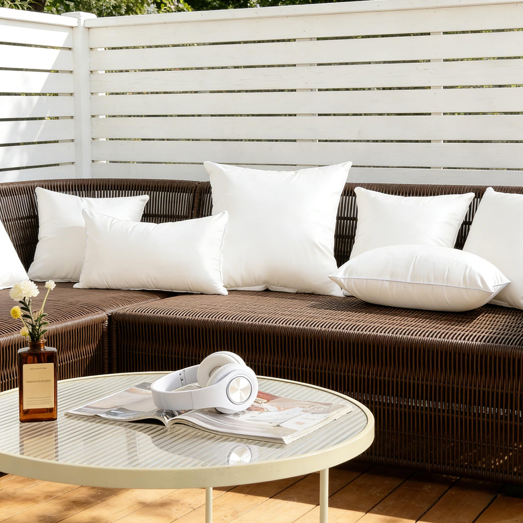 Waterproof Outdoor Pillow Inserts 20 x 20 Set of 2, Square Pillows