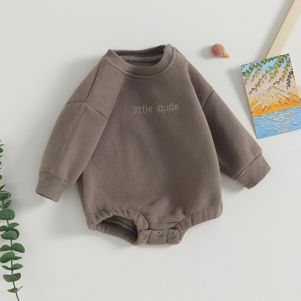 Infant Baby Boy Oversized Romper Sweater Bodysuits Coming Home Outfit Neutral Clothes