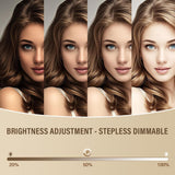 Large Lighted Vanity Mirror, 23" x 19" Light Up Make up Mirror with Smart Touch 3 Colors Dimmable, Tabletop or Wall