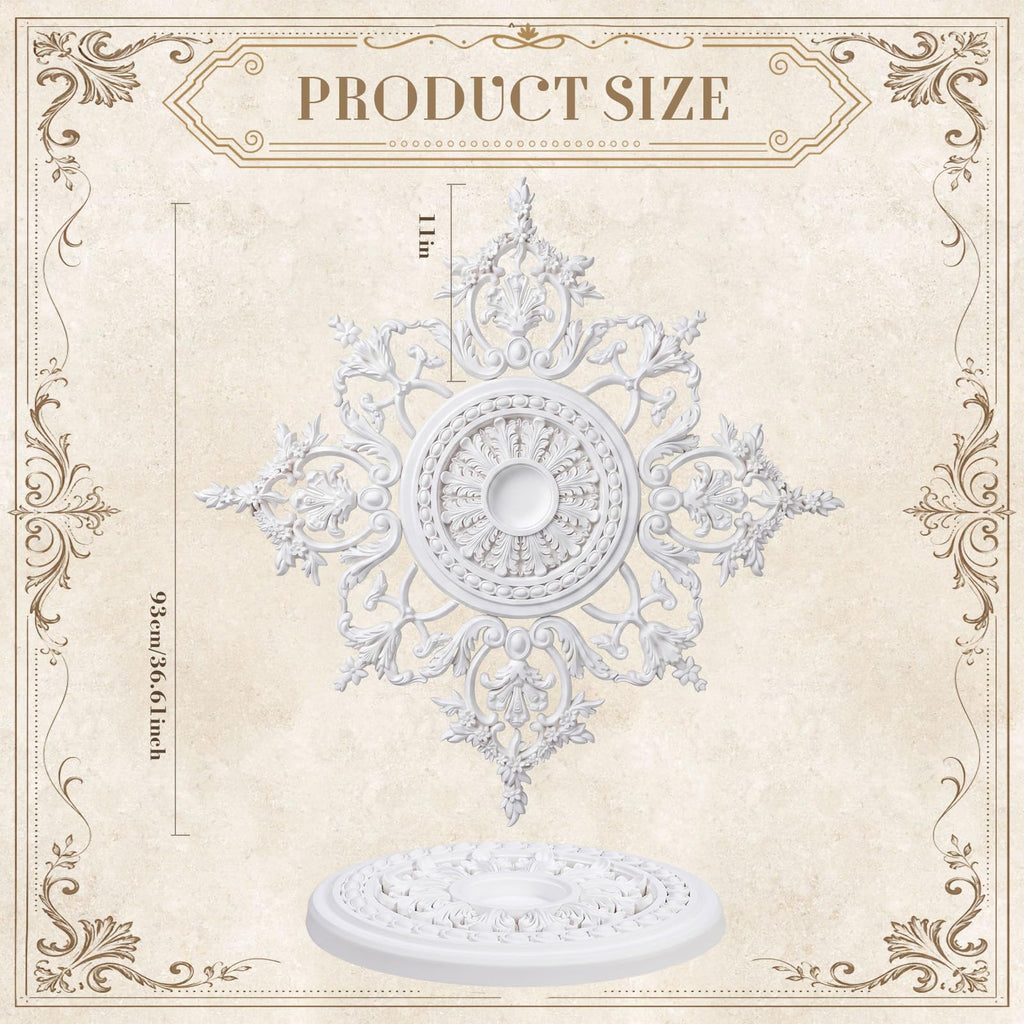 36.6'' Large Ceiling Medallion for Light Fixture36.6"ODx2.36''ID