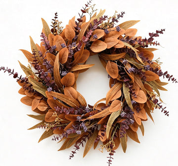 26'' Eucalyptus Wreath for Front Door - Fall Wreath Outdoor for Porch, Window, Farmhouse, Home, Holiday, Autumn or
