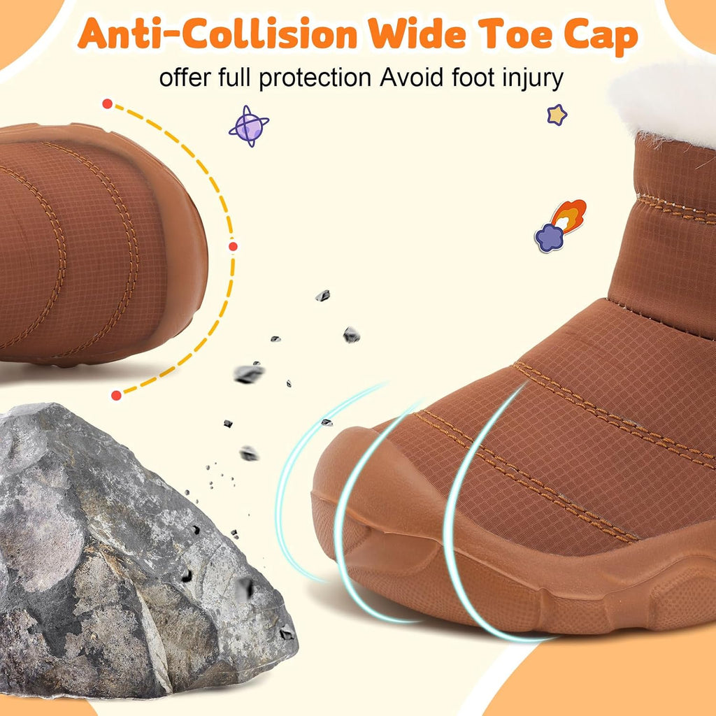Toddler Girls Boys Winter Snow Boots Baby Slip on Warm Ankle Boots