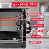 Modern Rotisserie Oven, Large Capacity (12lbs) Countertop Oven, Multi-Purpose Basket for Versatile Cooking, Easy-to