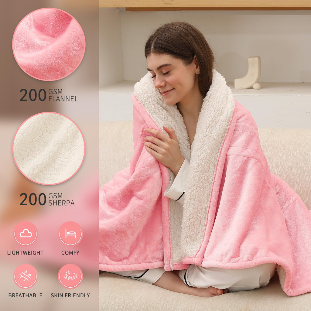 Heated Blanket, Dual Control Electric Blanket