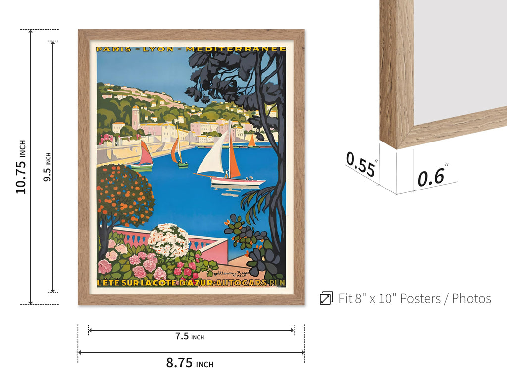 Master Vintage Travel Poster - Retro France Print - Paris Lyon Mediterranean - Gift for Men, Women, Travel Lover