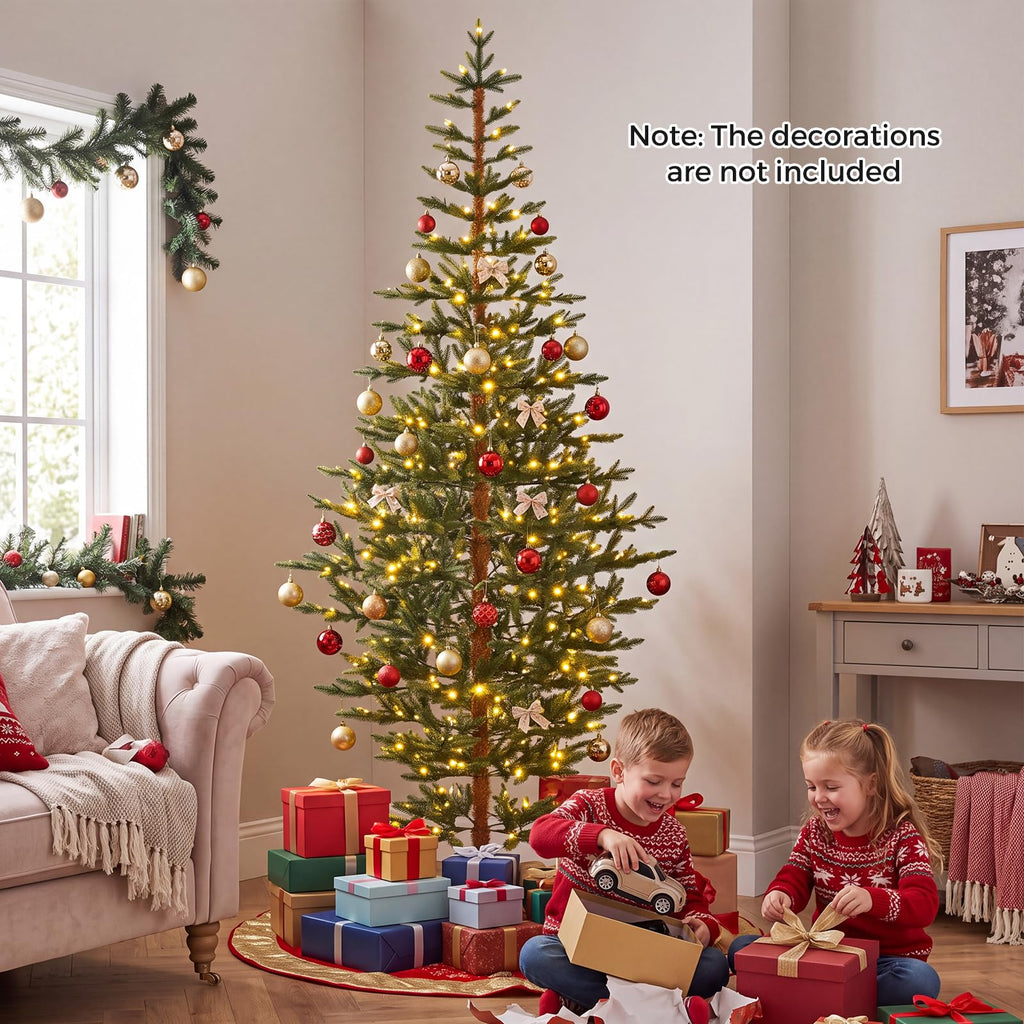 6 FT Prelit Artificial Christmas Tree w/ Warm White LED Lights